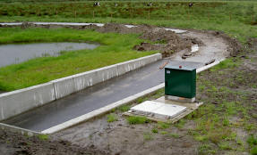 de ingang van het fietserstunneltje op 19 mei 2006...