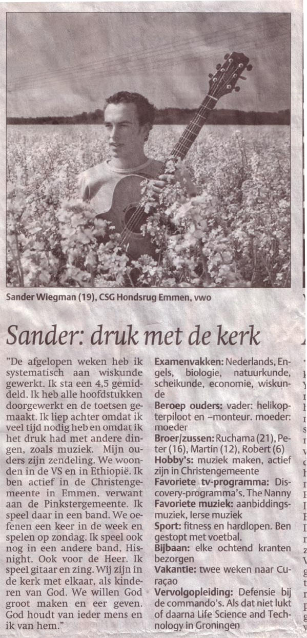 een eindexamenkandidaat...