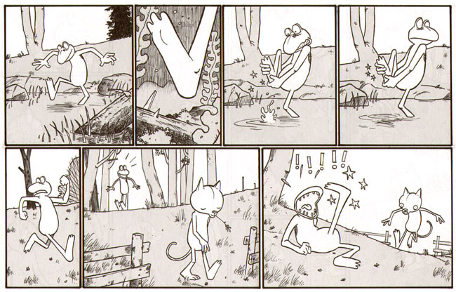 een kikker en een kat...