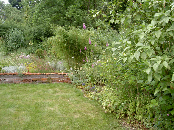 slim - een verhoging met dakpannen, waar je bepaalde plantjes mooi kunt laten floreren...