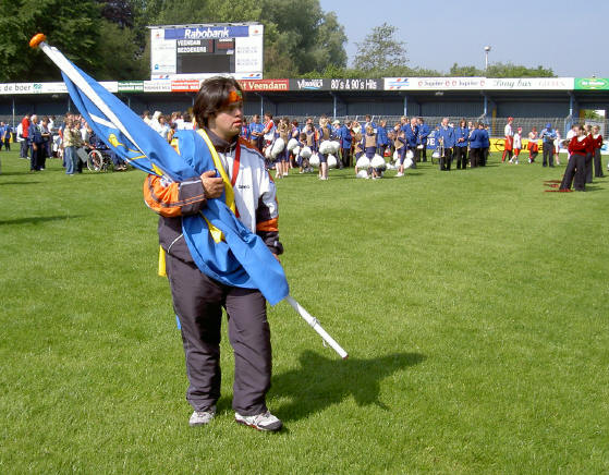 eenzame vlagdrager