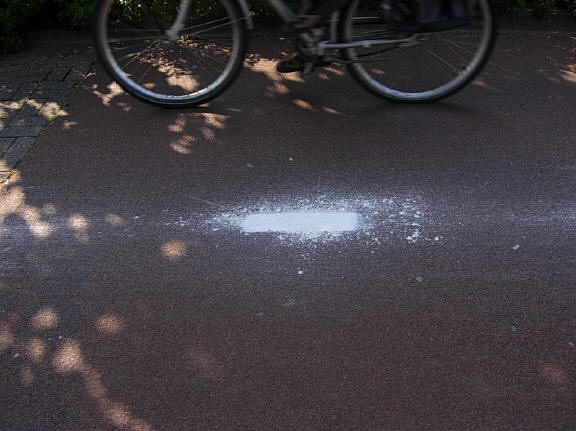 passerende fietser...