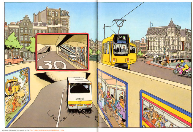 het ondergrondse busstation