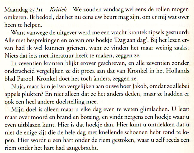 zonder onderscheid vergelijken ze...