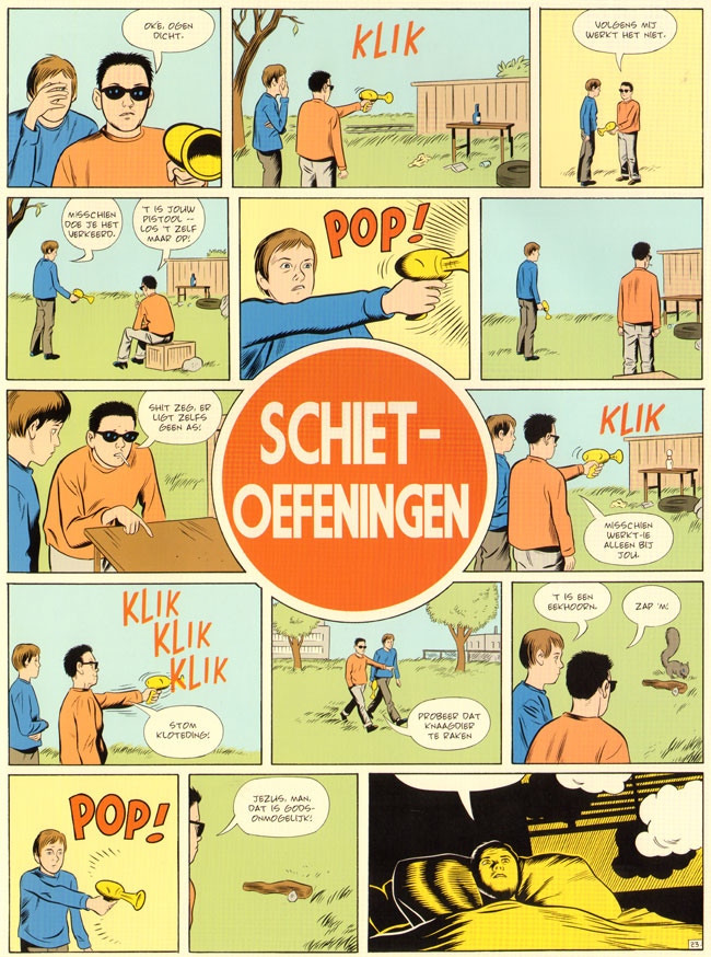 oefenen met speelgoedpistool