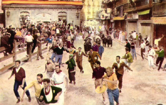 ingekleurde kaart uit pamplona