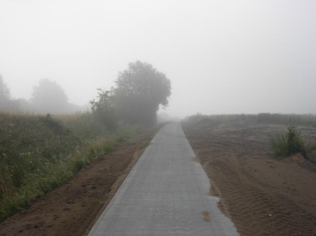 fietspad in de mist...