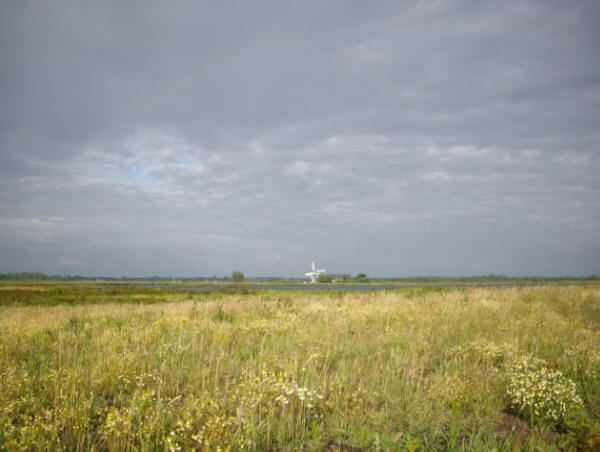 gezien vanuit de polder...
