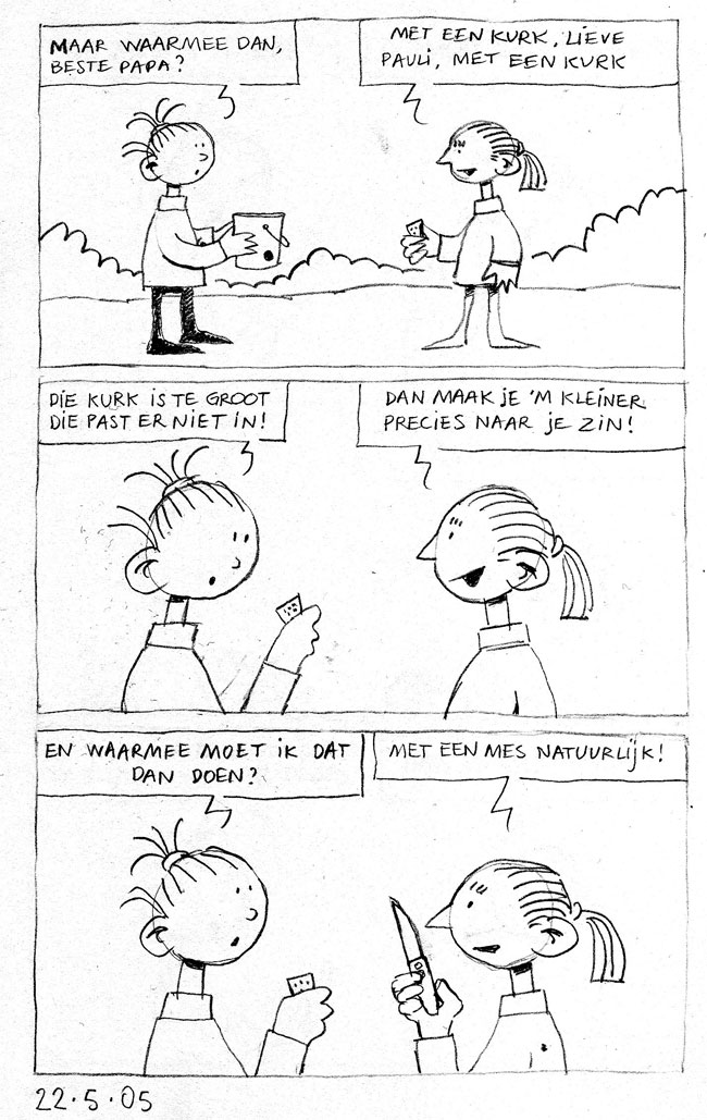 de kurk past niet...