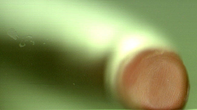 zelfde vinger, drie minuten later...
