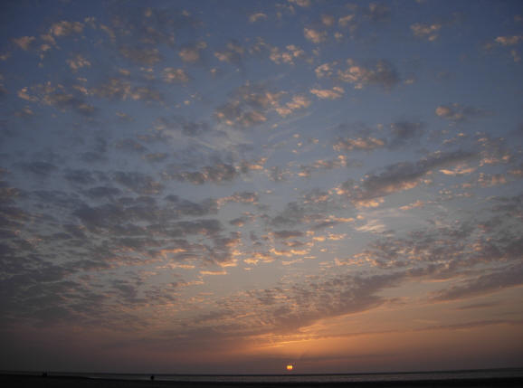 zonsondergang...