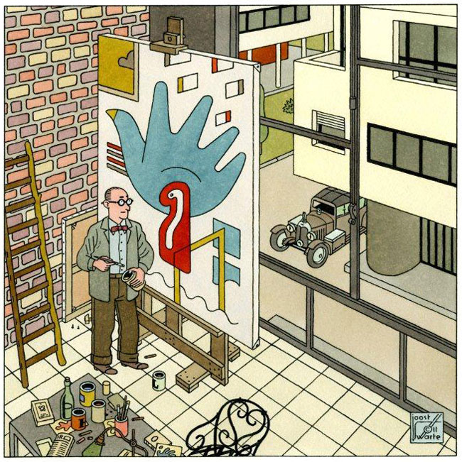 le corbusier ontwerpt een vervoermiddel...