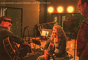 in de studio
