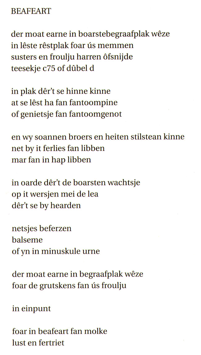 gedicht van tsead bruinja