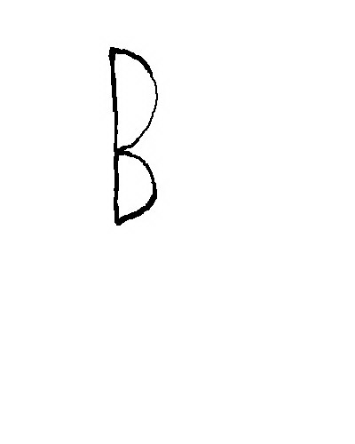 de letter B…