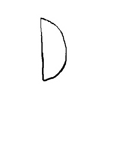 de letter D…