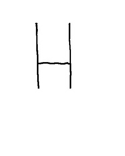 de letter H…
