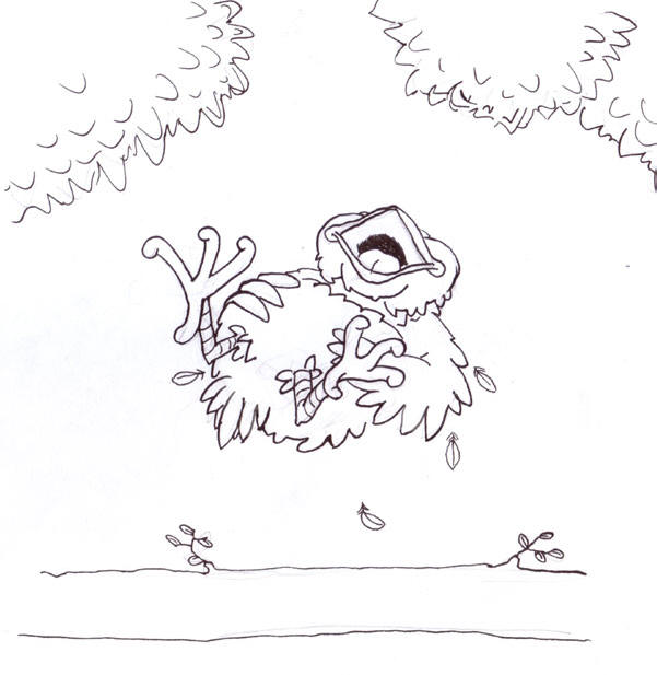 bulderende vogel...