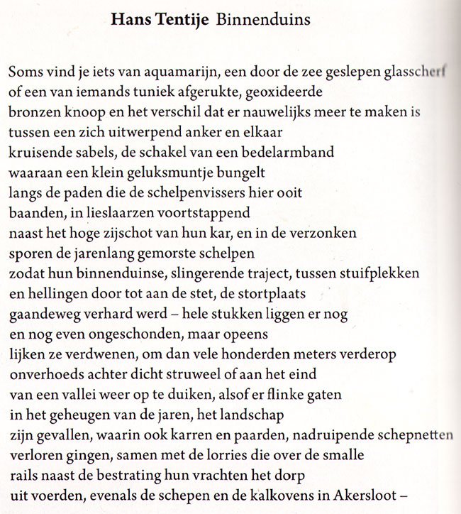 gedicht van hans tentije