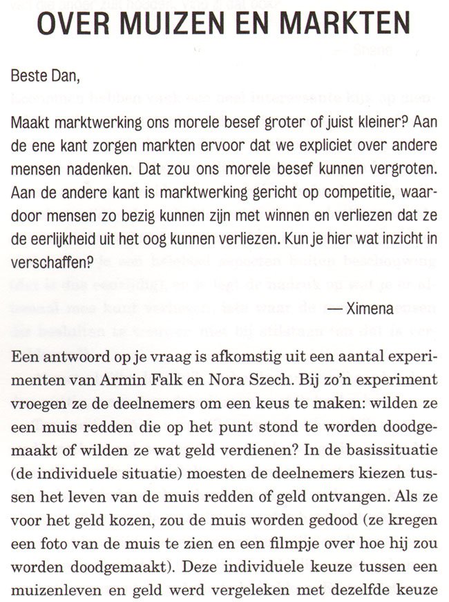 over muizen en markten