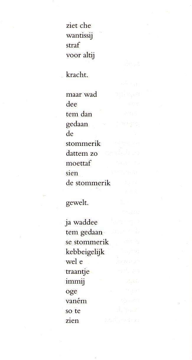 kebbeigelijk wel e traantje immij