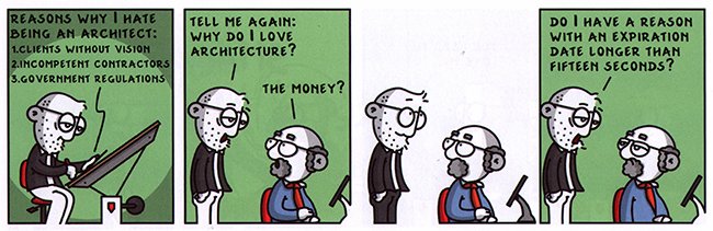 waarom haat ik het een architect te zijn...