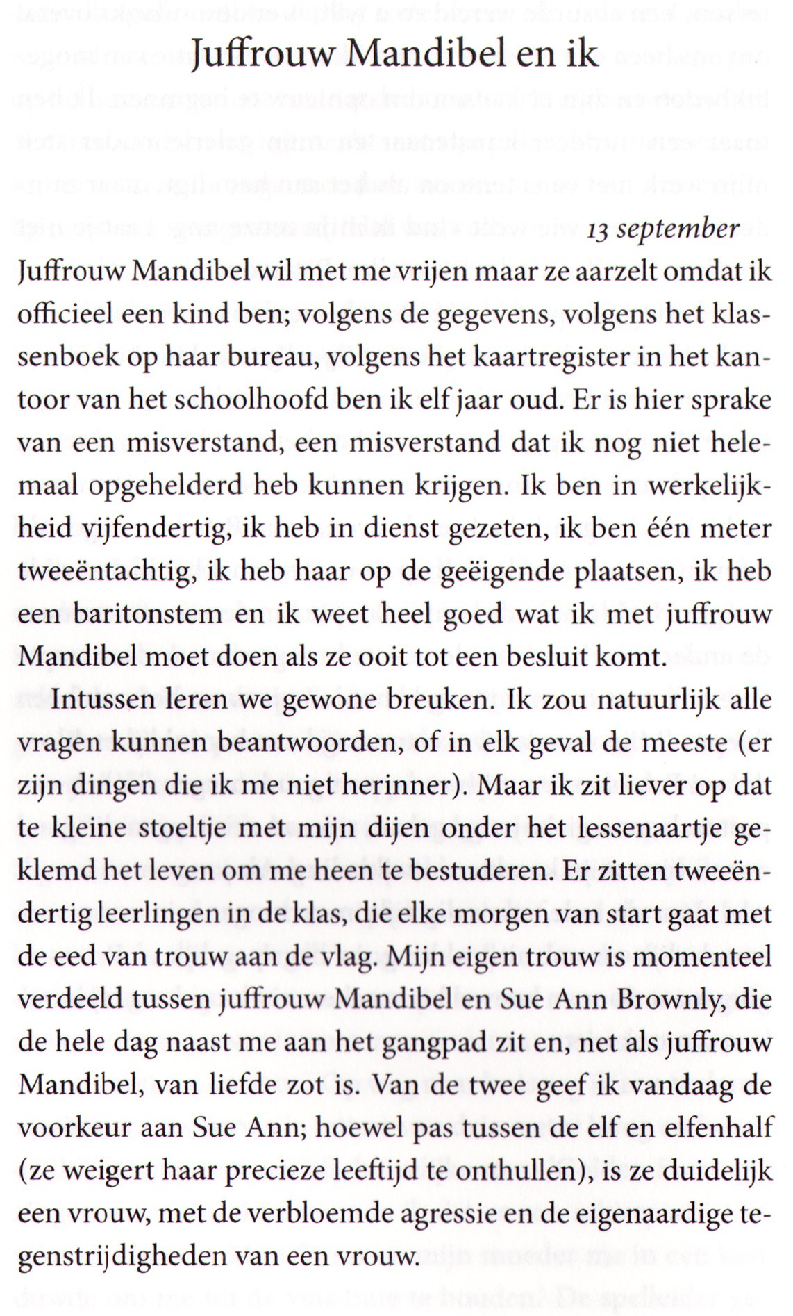 juffrouw mandibel en ik