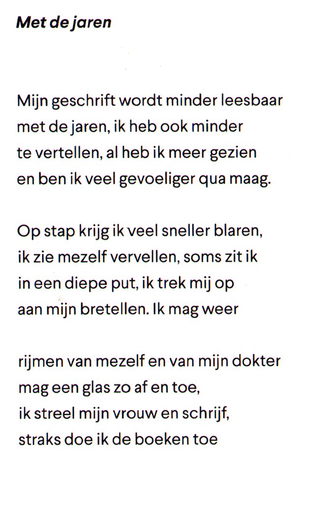 met de jaren