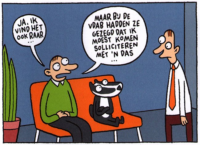solliciteren met een das