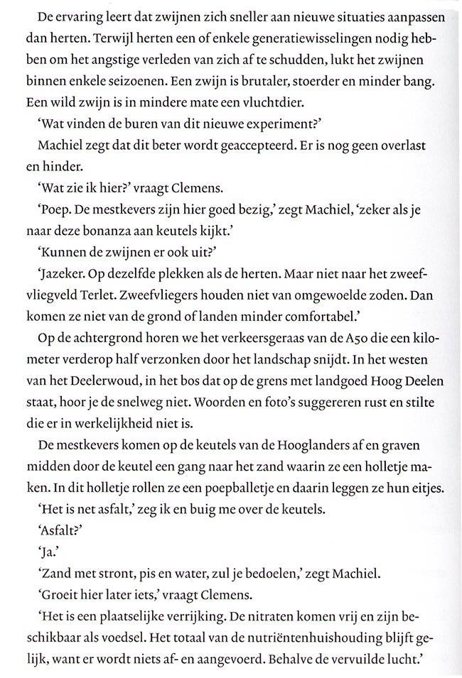 over zwijnen en herten