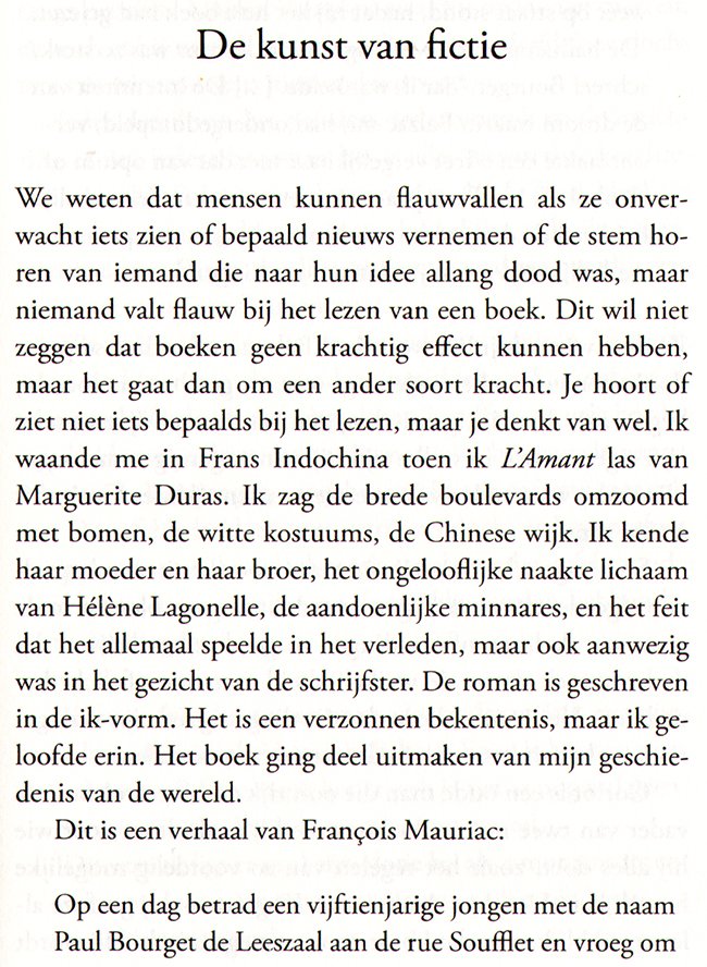 de kunst van fictie