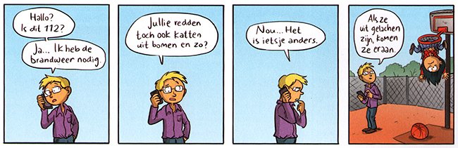 als ze uitgelachen zijn...