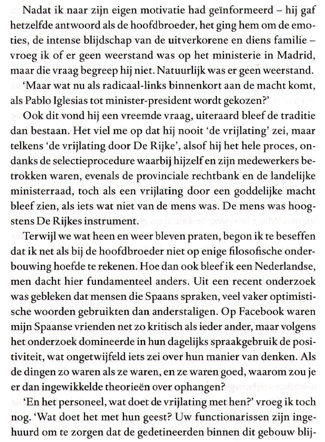 gesprek met de gevangenisdirecteur