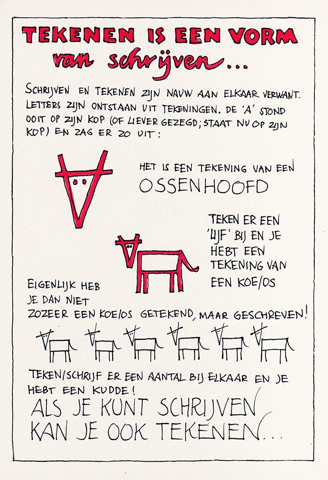 tekenen is een vorm van schrijven