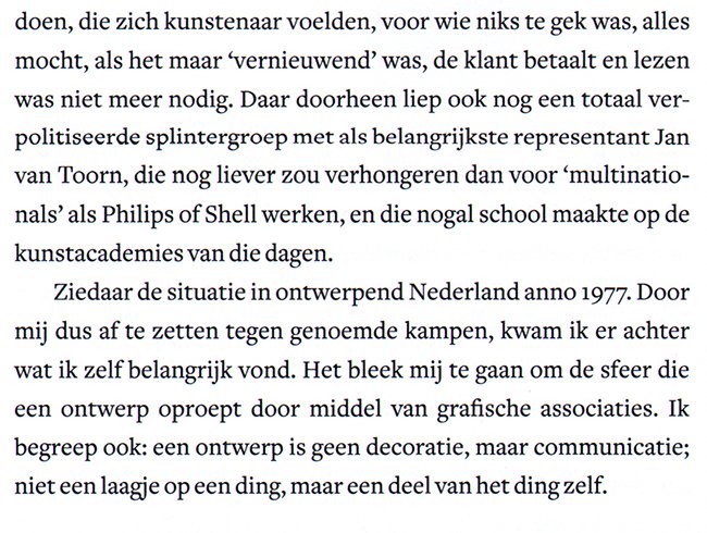 door me af te zetten tegen genoemde kampen kwam ik er achter wat ik zelf belangrijk vond