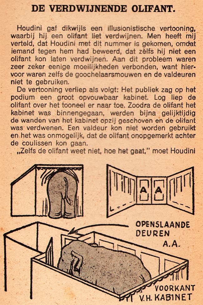 trucs van houdini verklaard