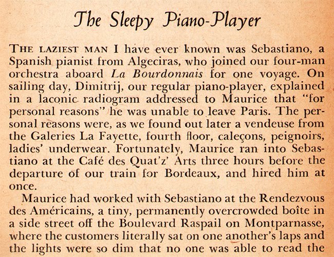 the sleepy piano player
