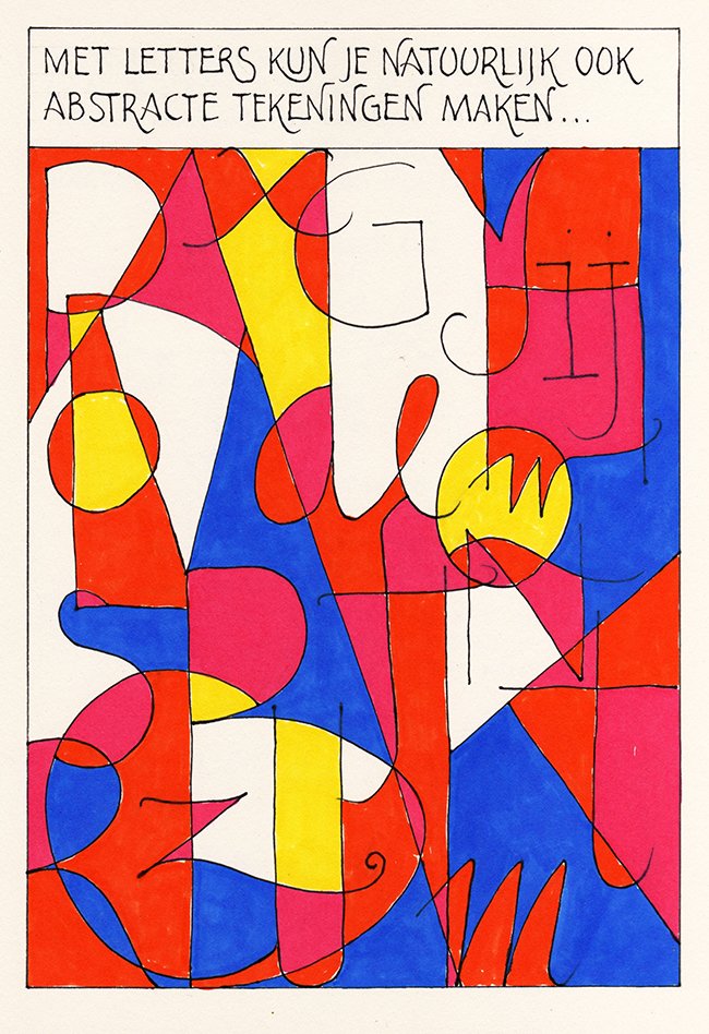 een abstracte lettertekening