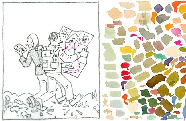 schetsen voor new yorker omslag