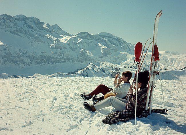 pauze aan de rand van de piste pauze aan de rand van de piste