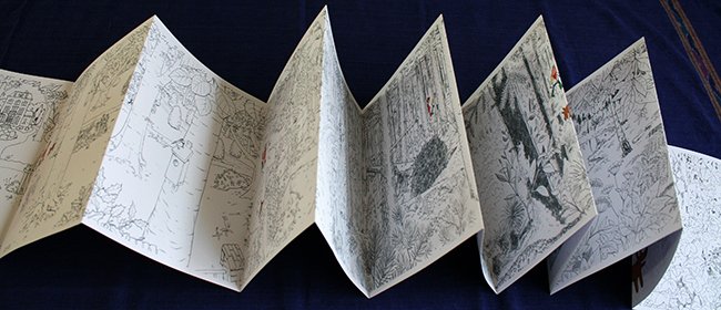een tekening van 430 cm breed