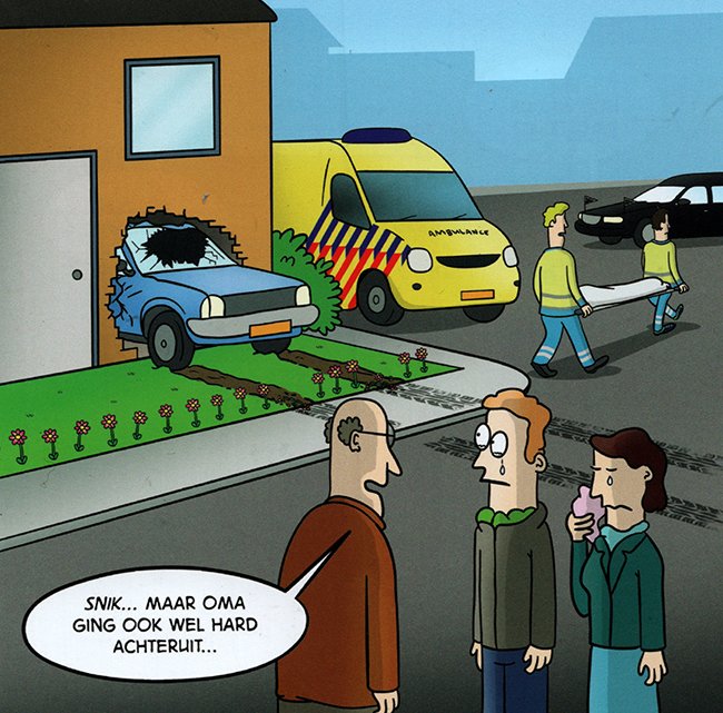 achteruit...