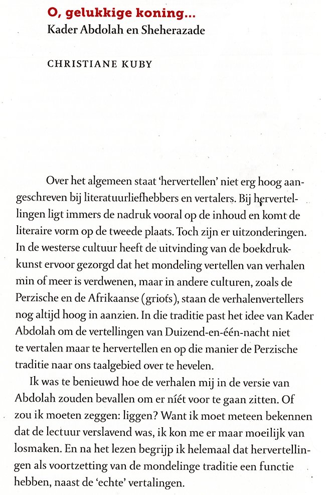 over een hervertelling
