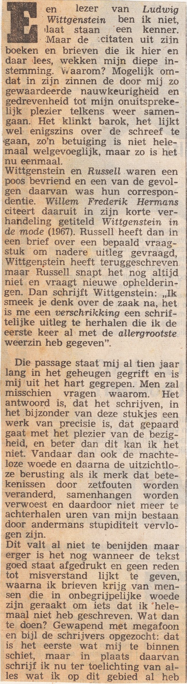 over wittgenstein