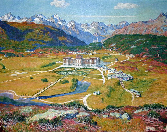 Vista su Maloggia con l'albergo Palace Vista su Maloggia con l'albergo Palace