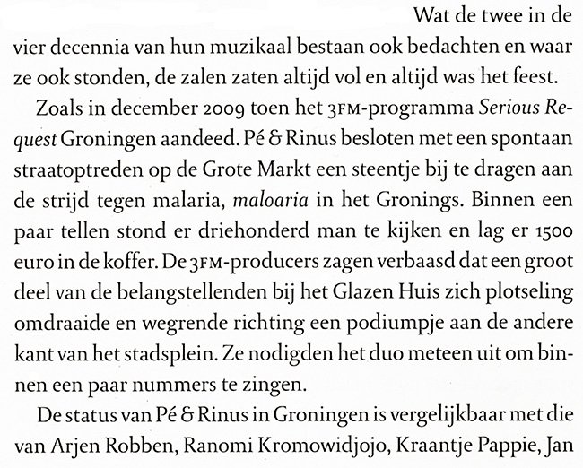de status van pé en rinus