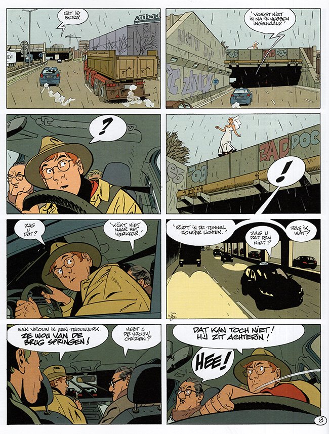 een vrouw op de brug