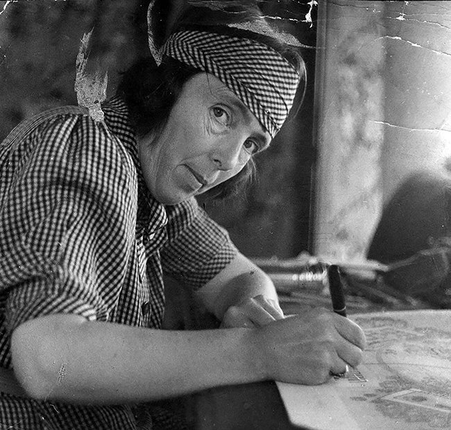 Hedi Mertens aan het werk 1938
