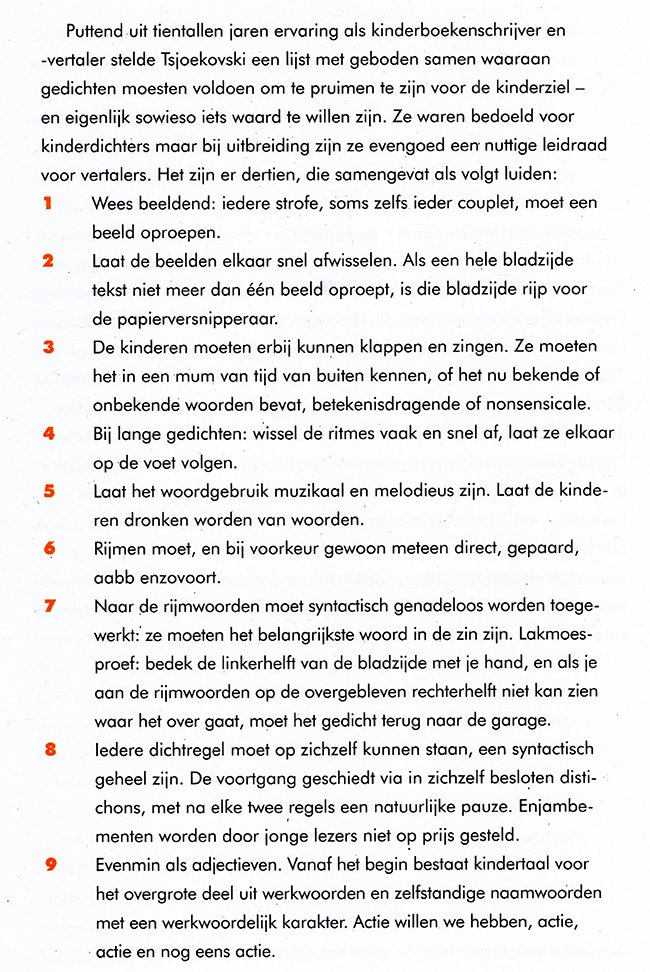 de regels van tsjoekovski