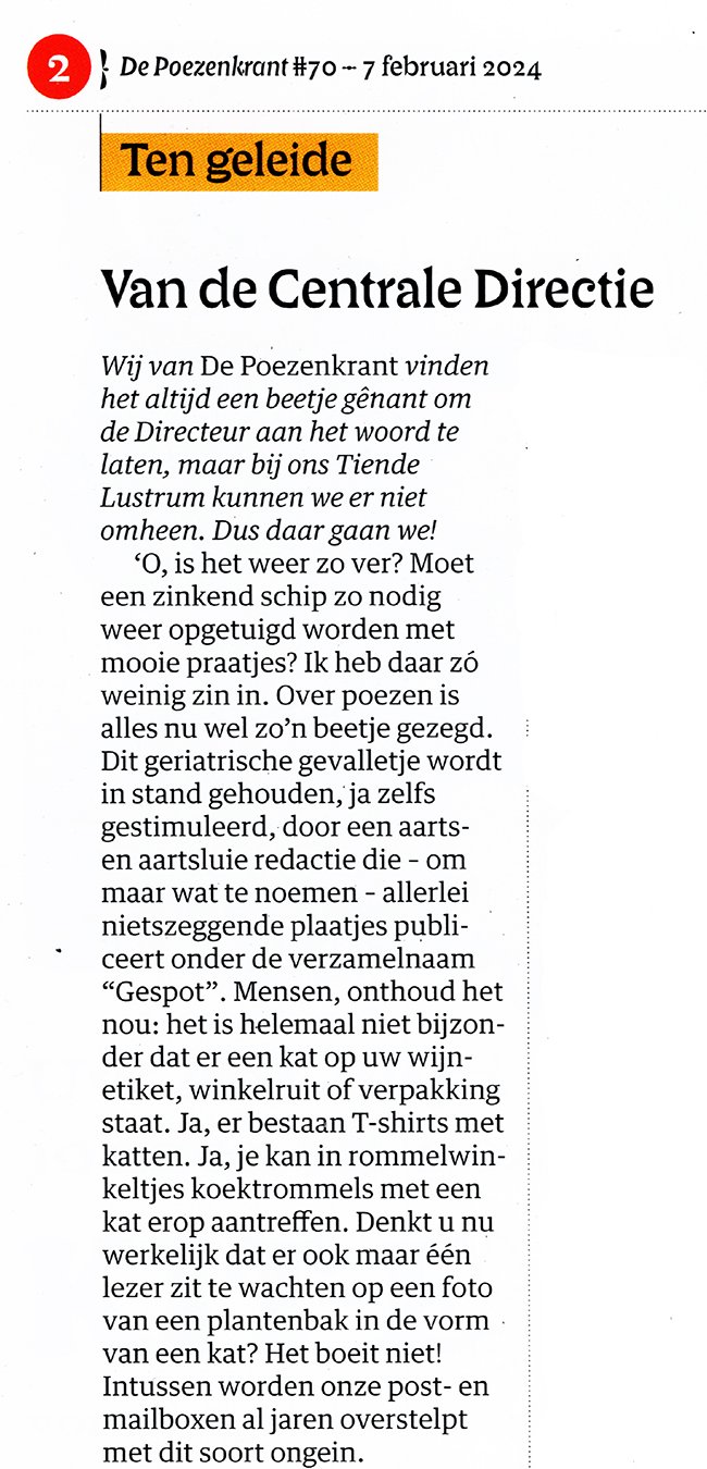 de directeur aan het woord